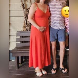 Isabel Maternity by Ingrid & Isabel Orange Summer Dress